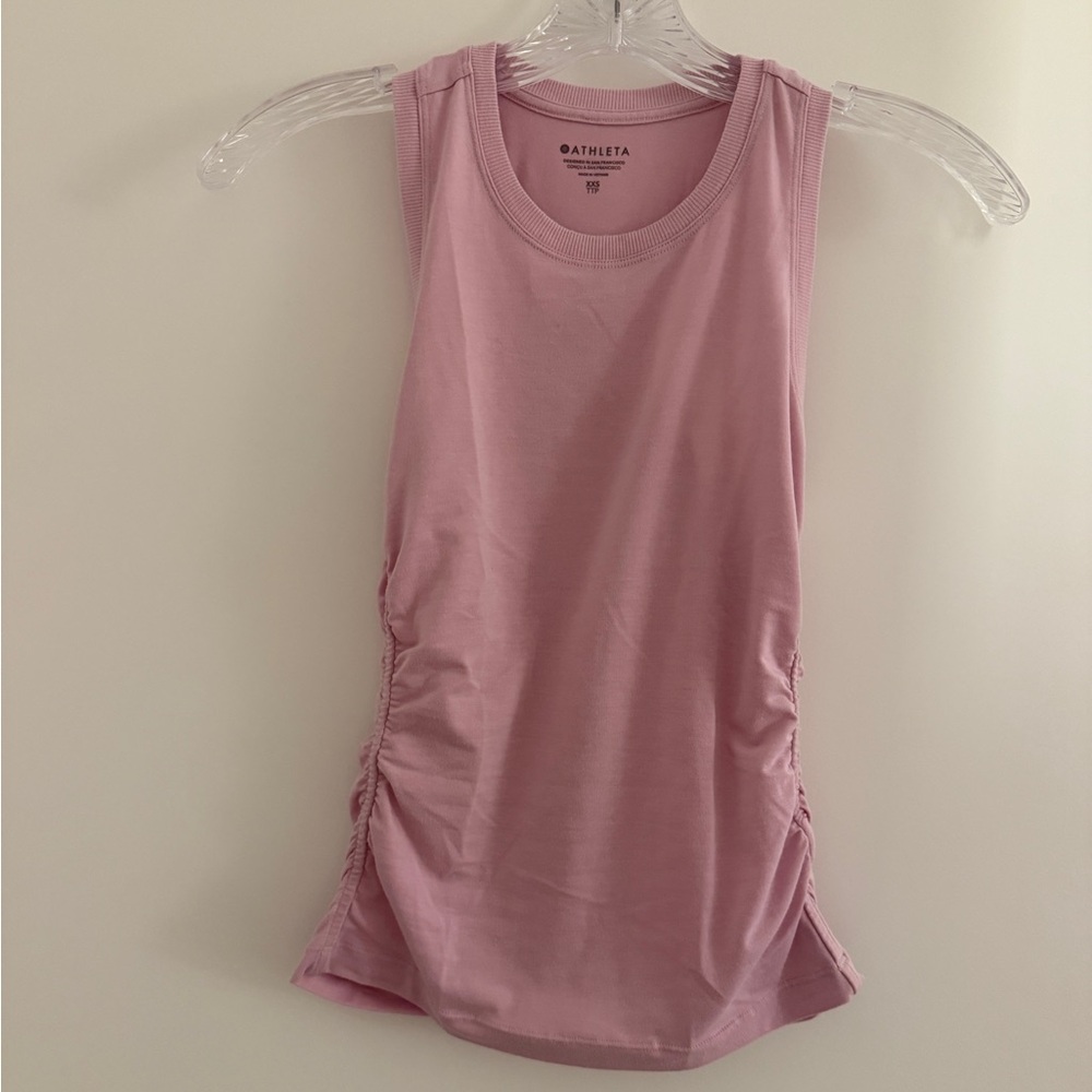 Athleta Light Pink Ruched Tank Top